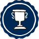 over 99% success trophy icon