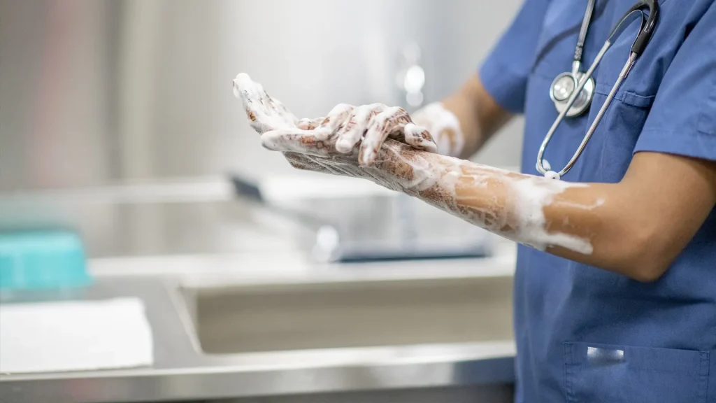 Surgeon Washing Hands - Surgical Error