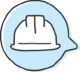 Construction helmet icon