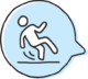 slip and fall icon