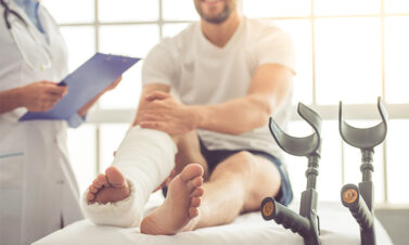 Man receiving medical treatment for his leg - what you need to know about a CTP claim